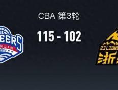 168娱乐-CBA篮球联赛战报-天津115-102广厦，林庭谦29+5+5