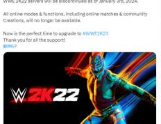 168娱乐-WWE 2K22明年1月关闭服务器 以后或将下架