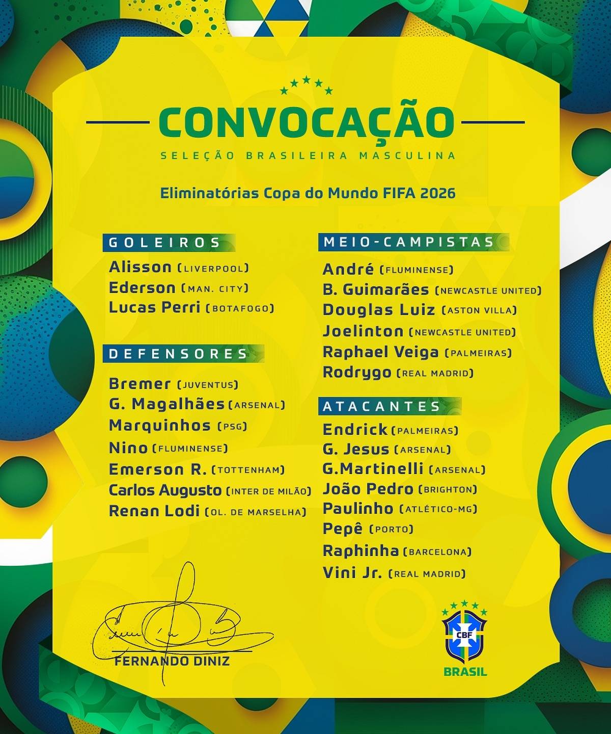 168娱乐-巴西欧洲杯名单-恩德里克首次入选 安东尼-桑乔理查利森落选